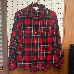 Old Navy Red Plaid Button Down Shirt